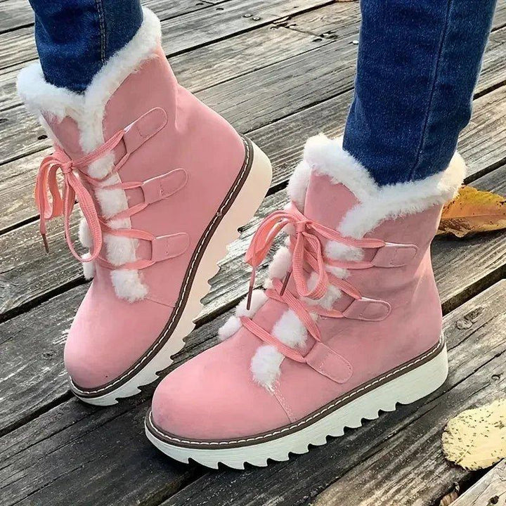 Damen Winterstiefel mit Plüschfutter und strapazierfähiger Sohle