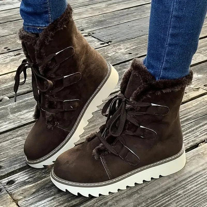 Damen Winterstiefel mit Plüschfutter und strapazierfähiger Sohle