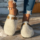 Pantoufles pour femmes avec boucle et semelle antidérapante