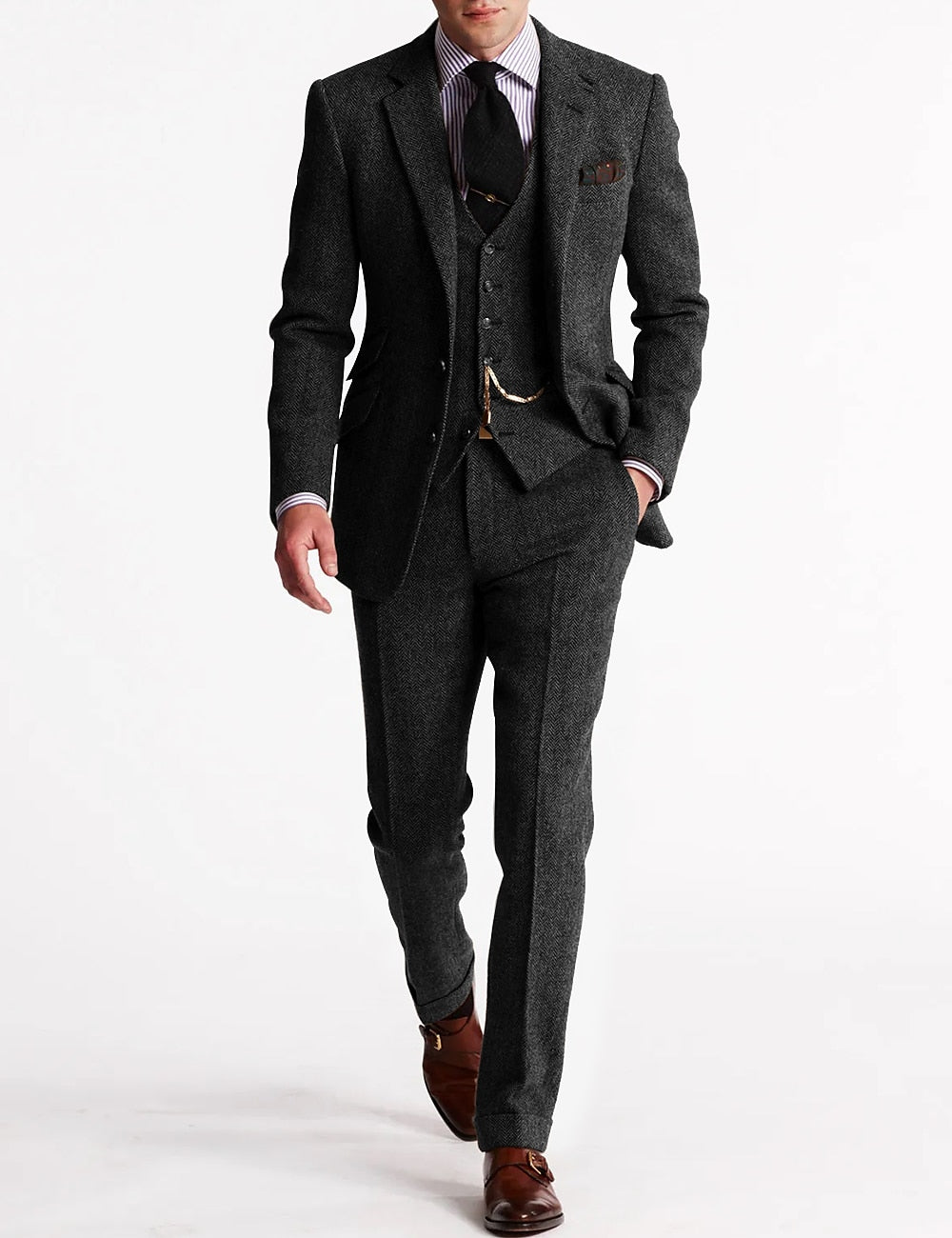 Herren Dreiteiliges Anzug - Formelles Blazer-Set
