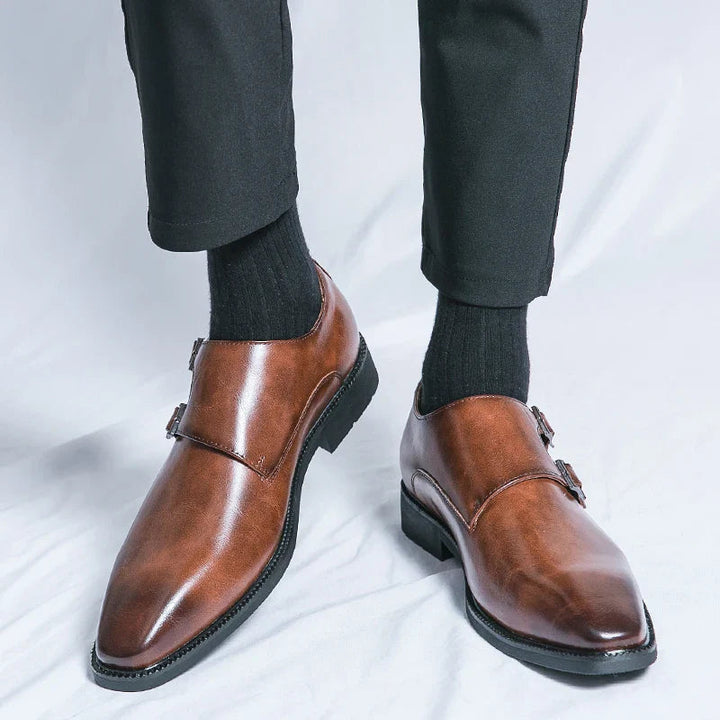 Herren Leder Schuhe Doppelter Monkstrap - Geschäftlicher Komfort