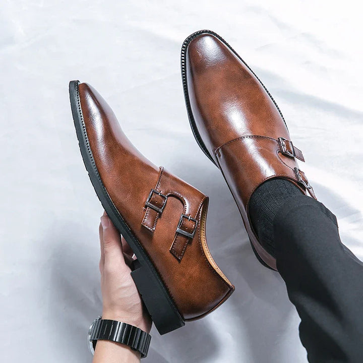 Herren Leder Schuhe Doppelter Monkstrap - Geschäftlicher Komfort