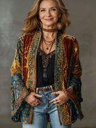 Amelie | Stilvoller Samt-Touch Bohemian Cardigan