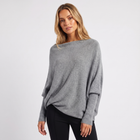 Women's Oversized Batwing Knit Pullover Jumper