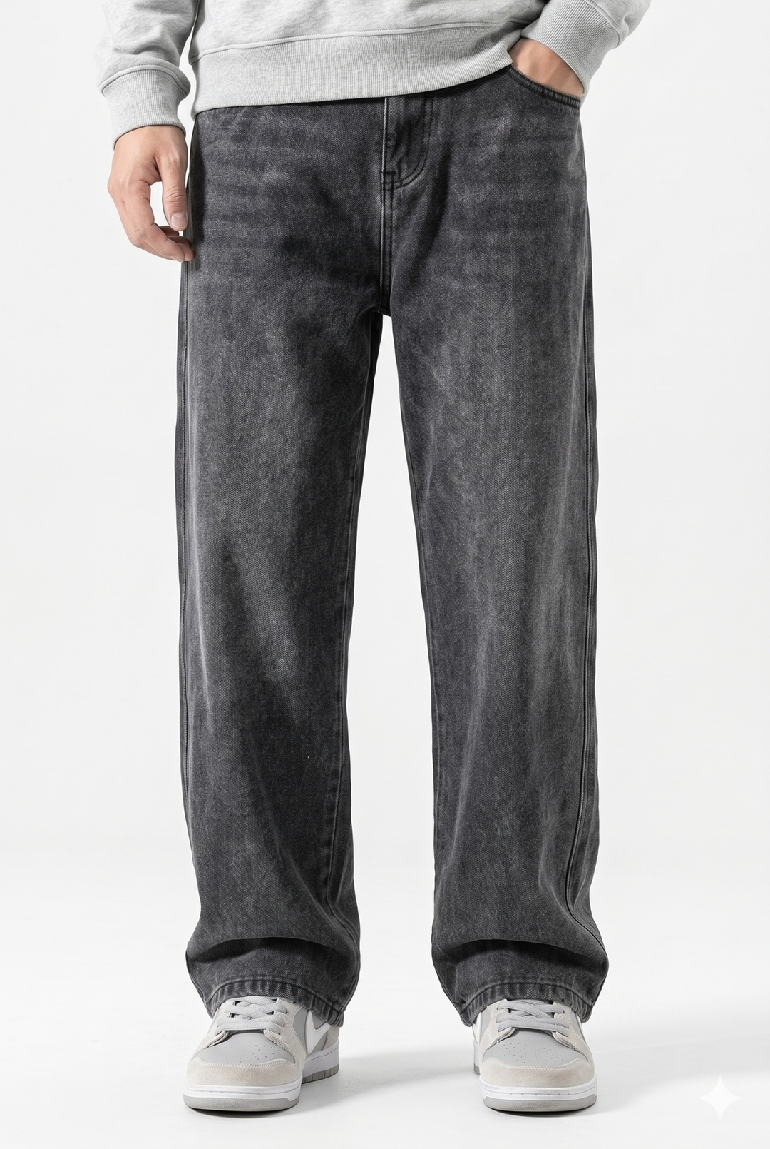 Jeans Herren - Weite Beinform Lockere Koreanische Jeans
