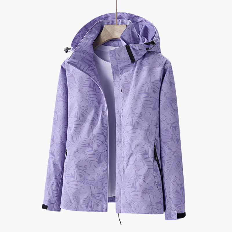 Damen Outdoor-Jacke mit Kapuze – wasserdicht, winddicht &amp; atmungsaktiv – stylische Funktionsjacke für Freizeit &amp; Alltag