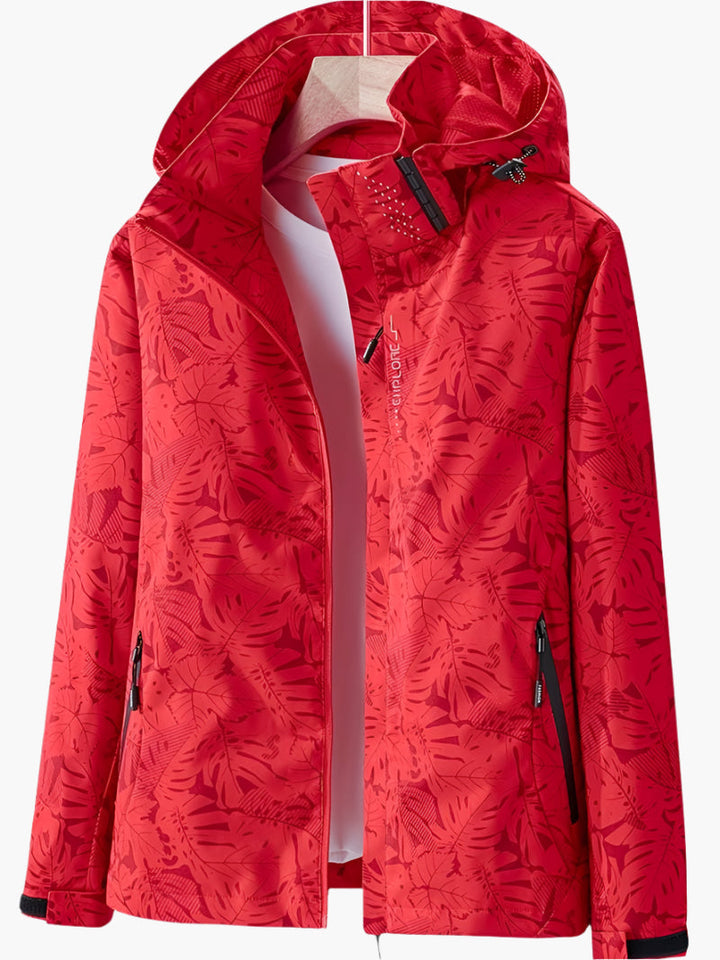 Damen Outdoor-Jacke mit Kapuze – wasserdicht, winddicht &amp; atmungsaktiv – stylische Funktionsjacke für Freizeit &amp; Alltag