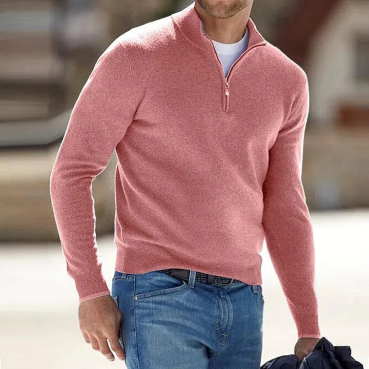 Herrenpullover mit Reißverschluss