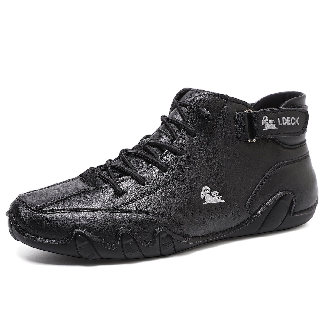 StrideGlide Elegance | Orthopädischer Leder-Schuh