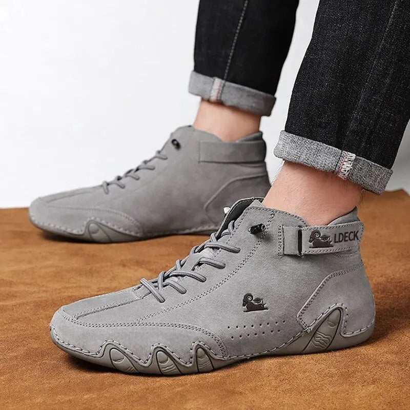 StrideGlide Elegance | Orthopädischer Leder-Schuh