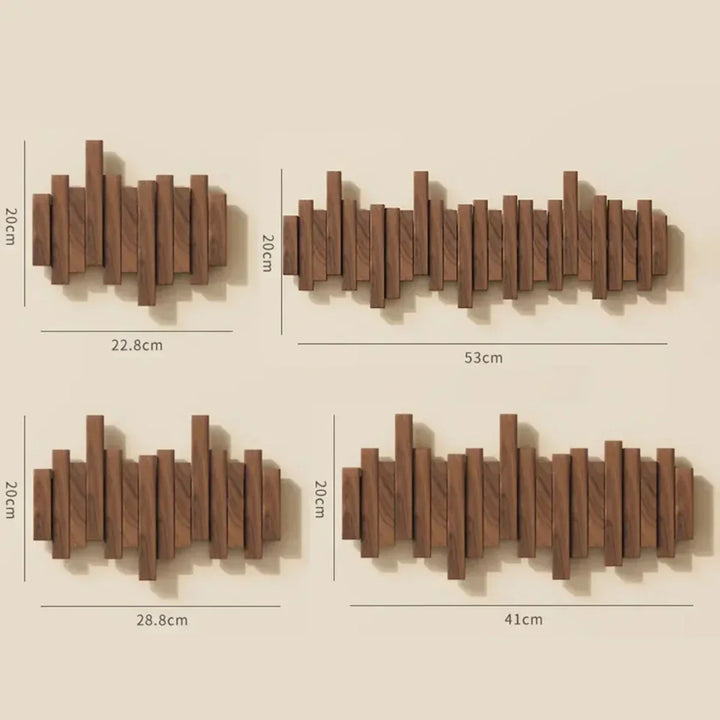 Sandsberg Wall Coat Rack in Piano Wood – Practical and Elegant for Organising Your Entrance