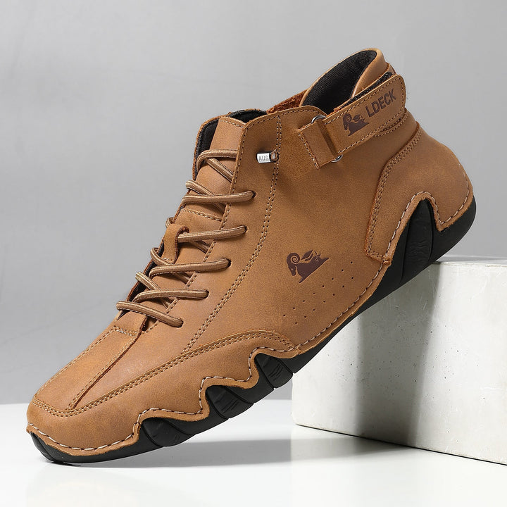 StrideGlide Elegance | Orthopädischer Leder-Schuh