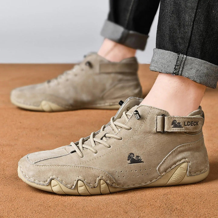StrideGlide Elegance | Orthopädischer Leder-Schuh
