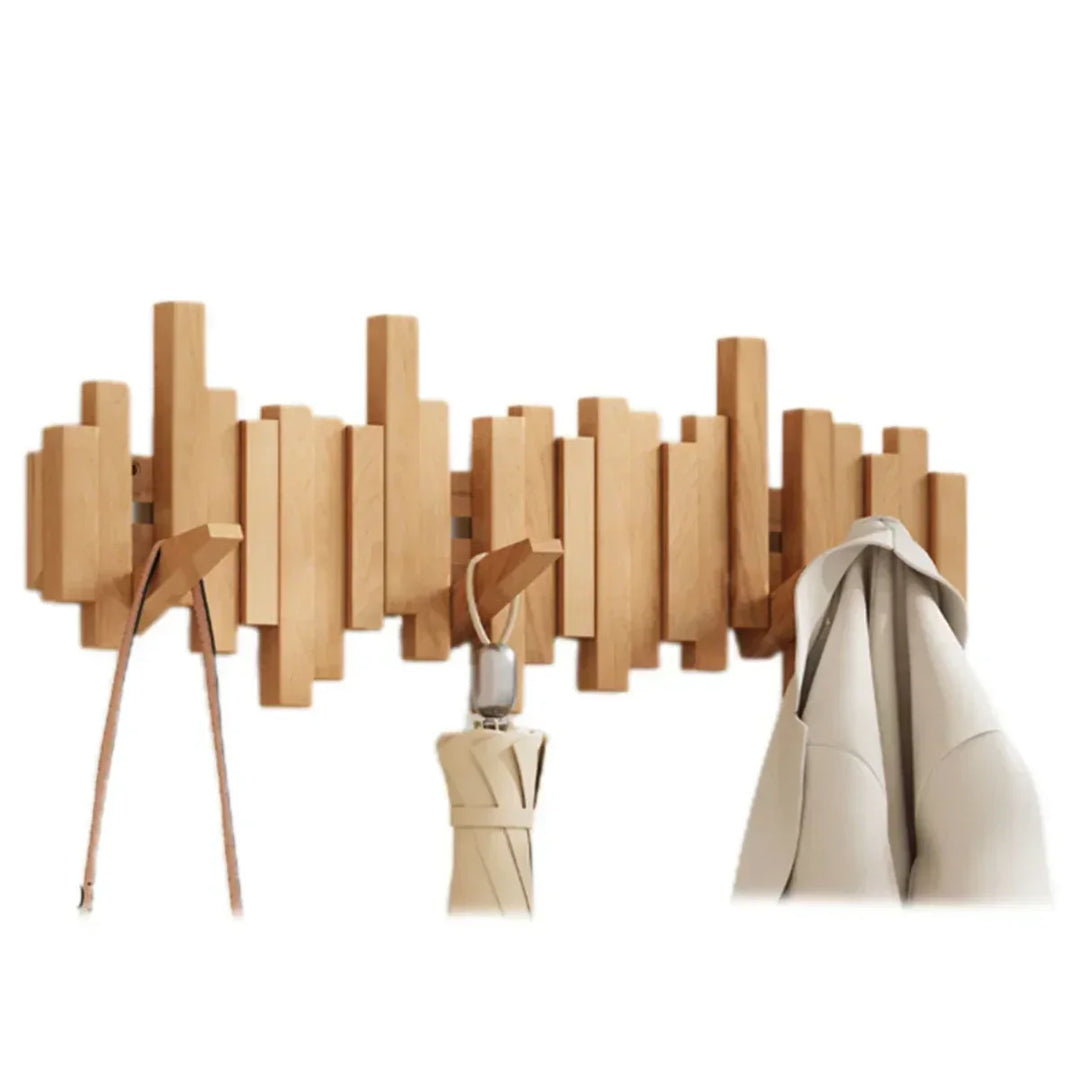 Sandsberg Wall Coat Rack in Piano Wood – Practical and Elegant for Organising Your Entrance