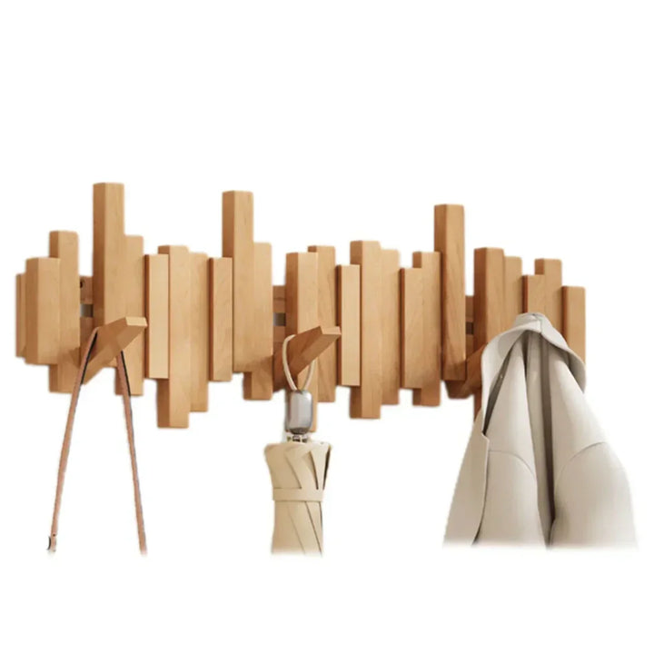 Sandsberg Wall Coat Rack in Piano Wood – Practical and Elegant for Organising Your Entrance