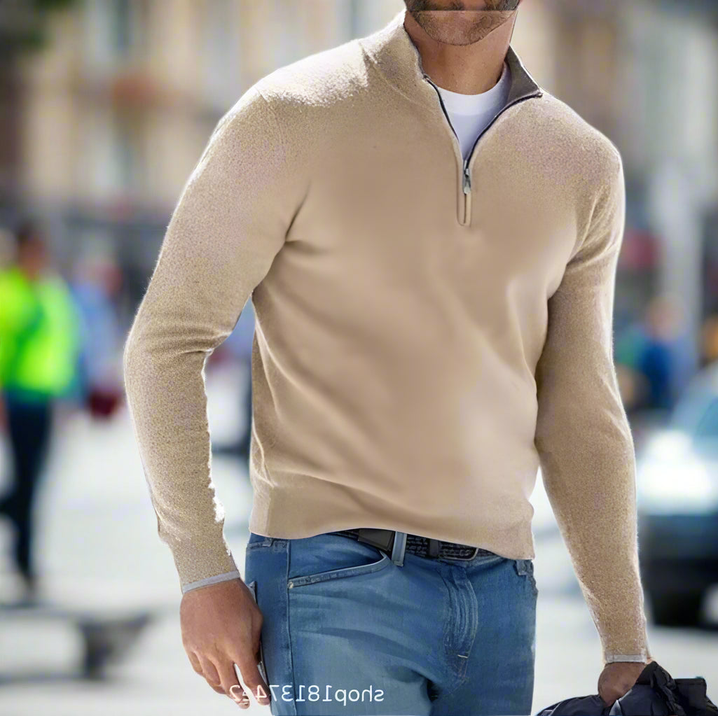 Herrenpullover mit Reißverschluss