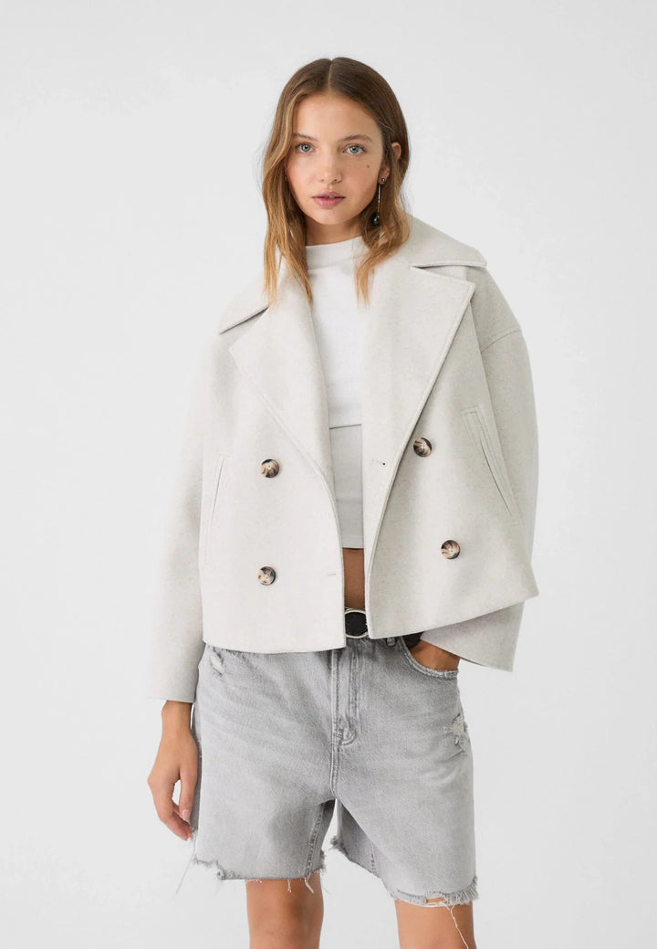 Jas - Kurze Doppelreihige Damenjacke für Herbst &amp; Winter | Velmira
