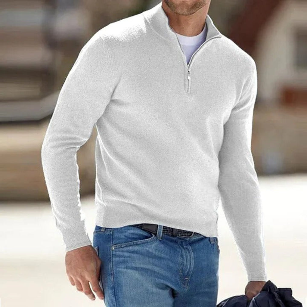 Herrenpullover mit Reißverschluss