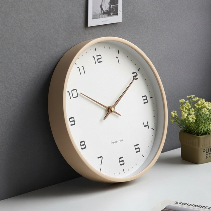 Scandinavian Silent Wooden Wall Clock