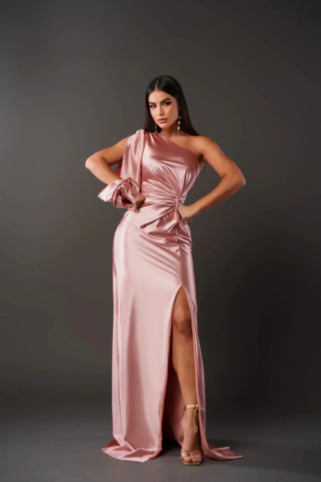 Odette - Elegantes Maxi-Kleid mit Schlitz für Damen