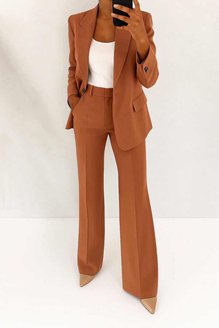 Damen Zweiteiliges Anzug mit Tailliertem Schnitt und Vielseitigem Stil