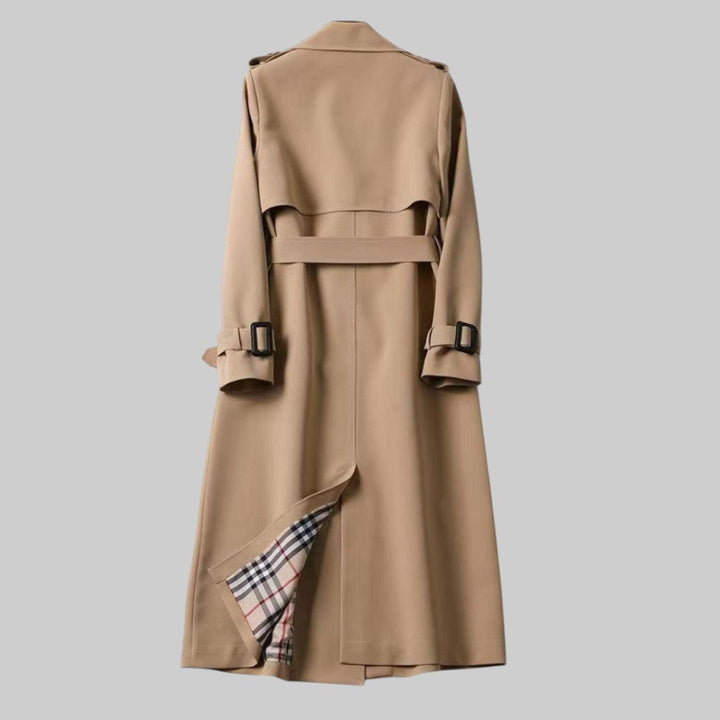 Damen Klassischer Trenchcoat mit Doppeltknopf-Design und Taillengürtel
