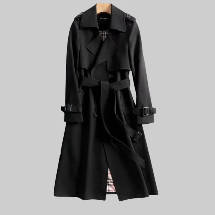 Damen Klassischer Trenchcoat mit Doppeltknopf-Design und Taillengürtel