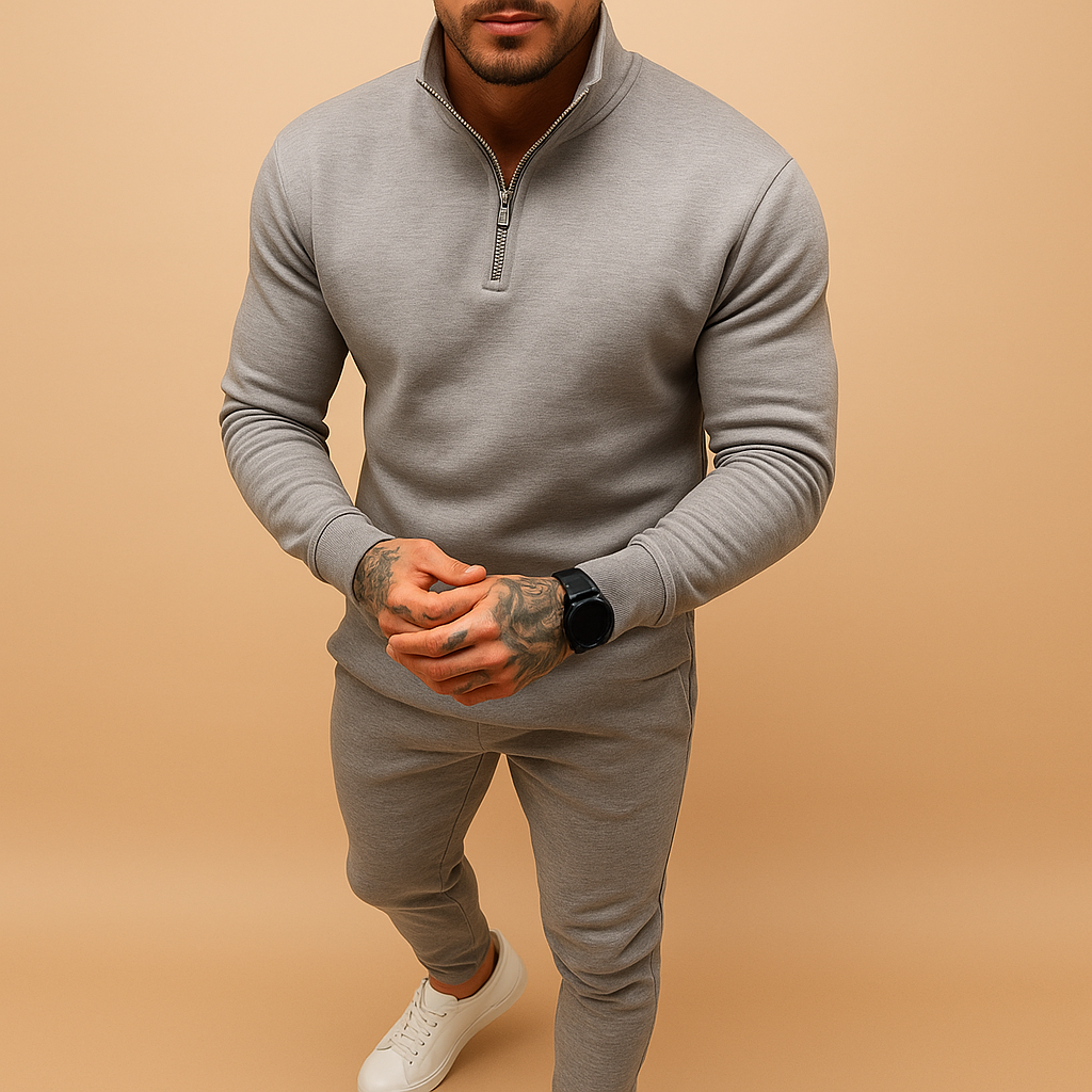 Jogginganzug mit halbem Reißverschluss für Herren | Tommy