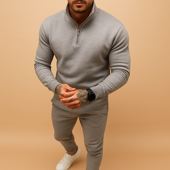 Jogginganzug mit halbem Reißverschluss für Herren | Tommy