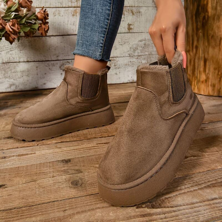Damen-Warmstiefel mit isolierter Fütterung und strapazierfähiger Sohle