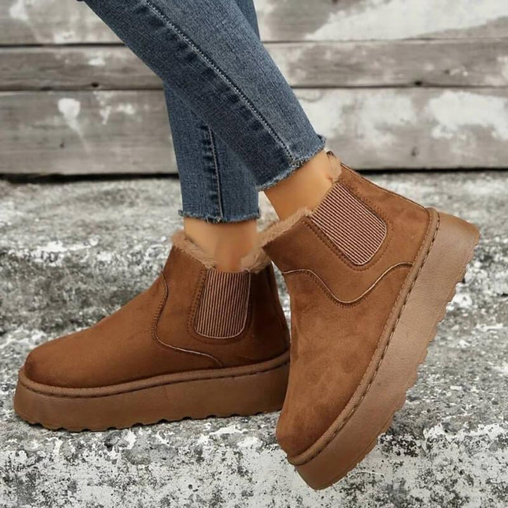 Damen-Warmstiefel mit isolierter Fütterung und strapazierfähiger Sohle