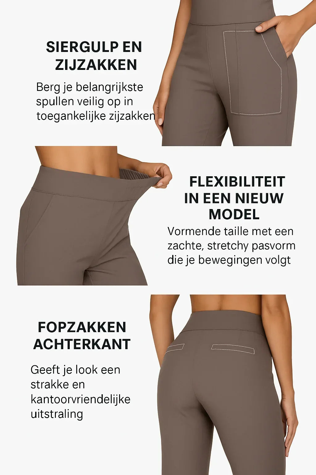 Pantalon Lia Stretch | Pantalon pour femme à la coupe confortable et au tissu stretch doux