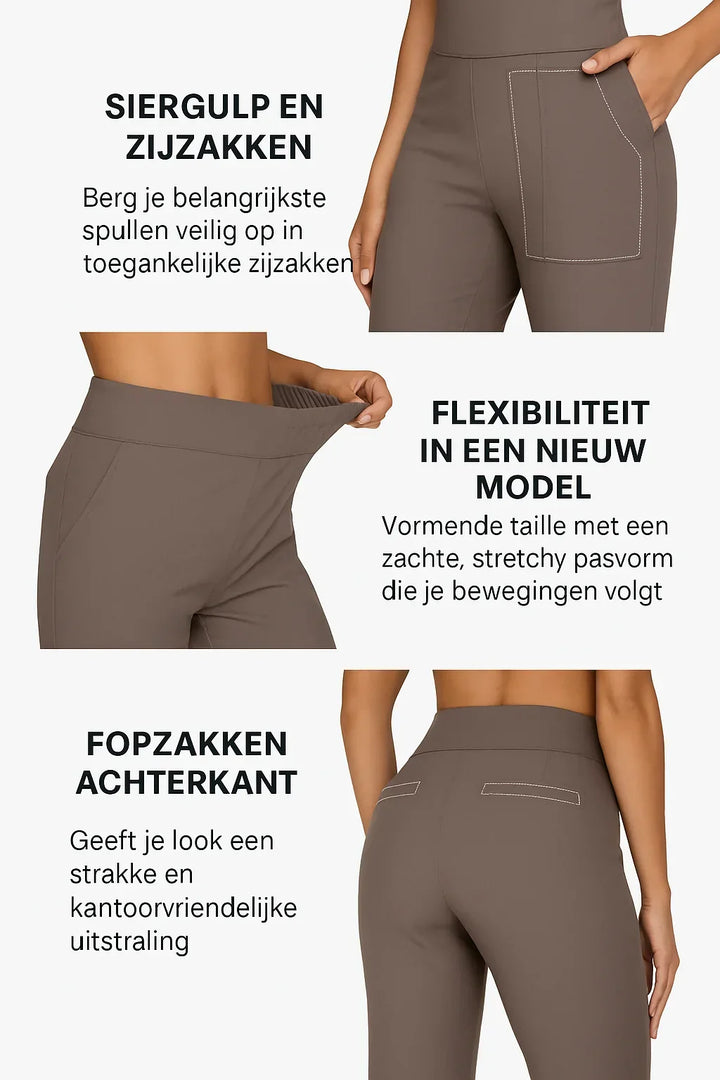 Pantalon Lia Stretch | Pantalon pour femme à la coupe confortable et au tissu stretch doux