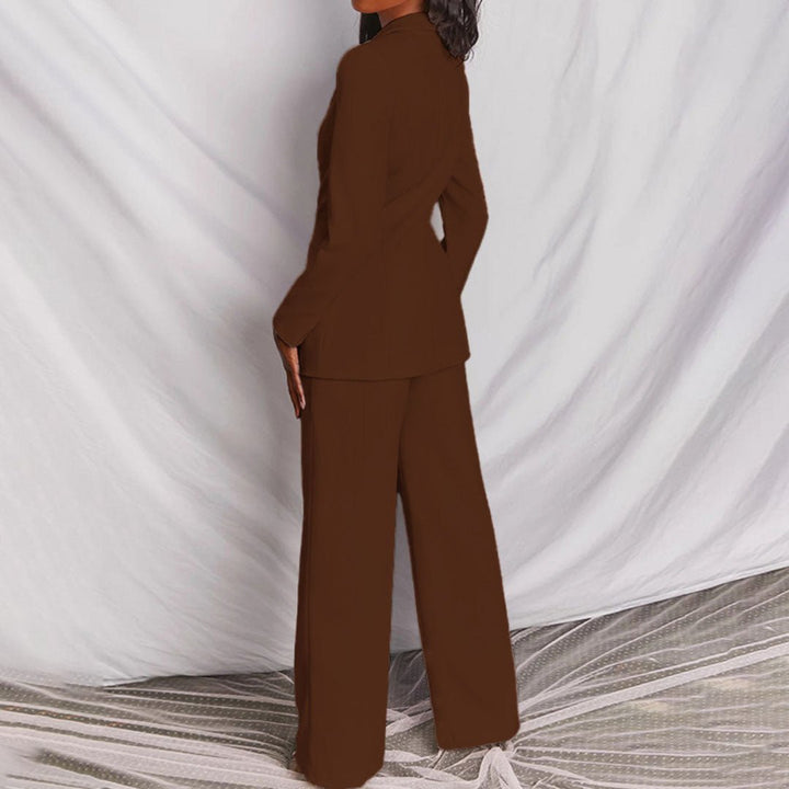 Damen Blazer- und Hosen-Set mit taillierter Passform und vielseitigem Stil