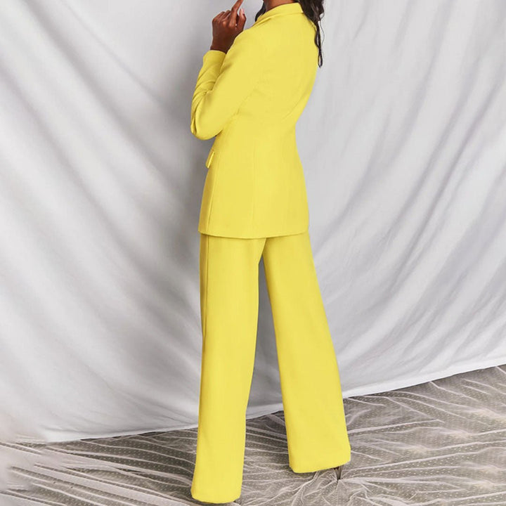 Damen Blazer- und Hosen-Set mit taillierter Passform und vielseitigem Stil