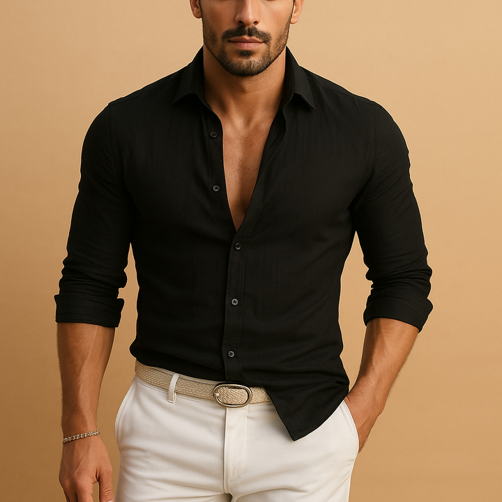 Leichtes Hemd mit Button-Down-Kragen für Herren | Daan