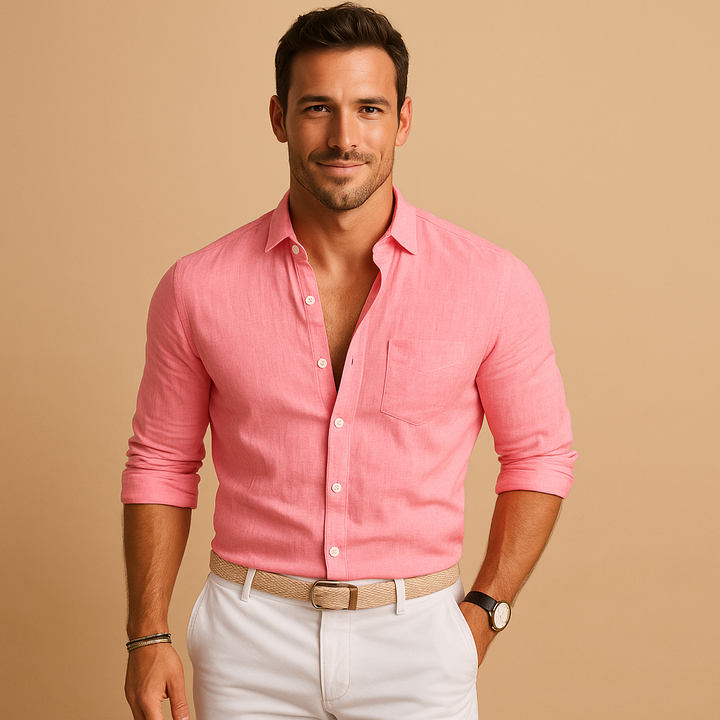 Leichtes Hemd mit Button-Down-Kragen für Herren | Daan