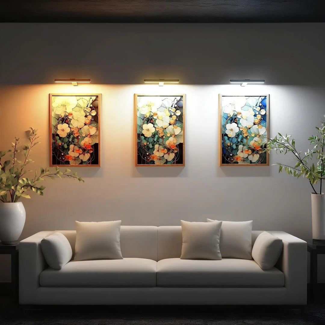 ArtGlow Wireless LED Picture Lighting – Rechargeable Wall Lamp with Remote Control, Dimmable Light