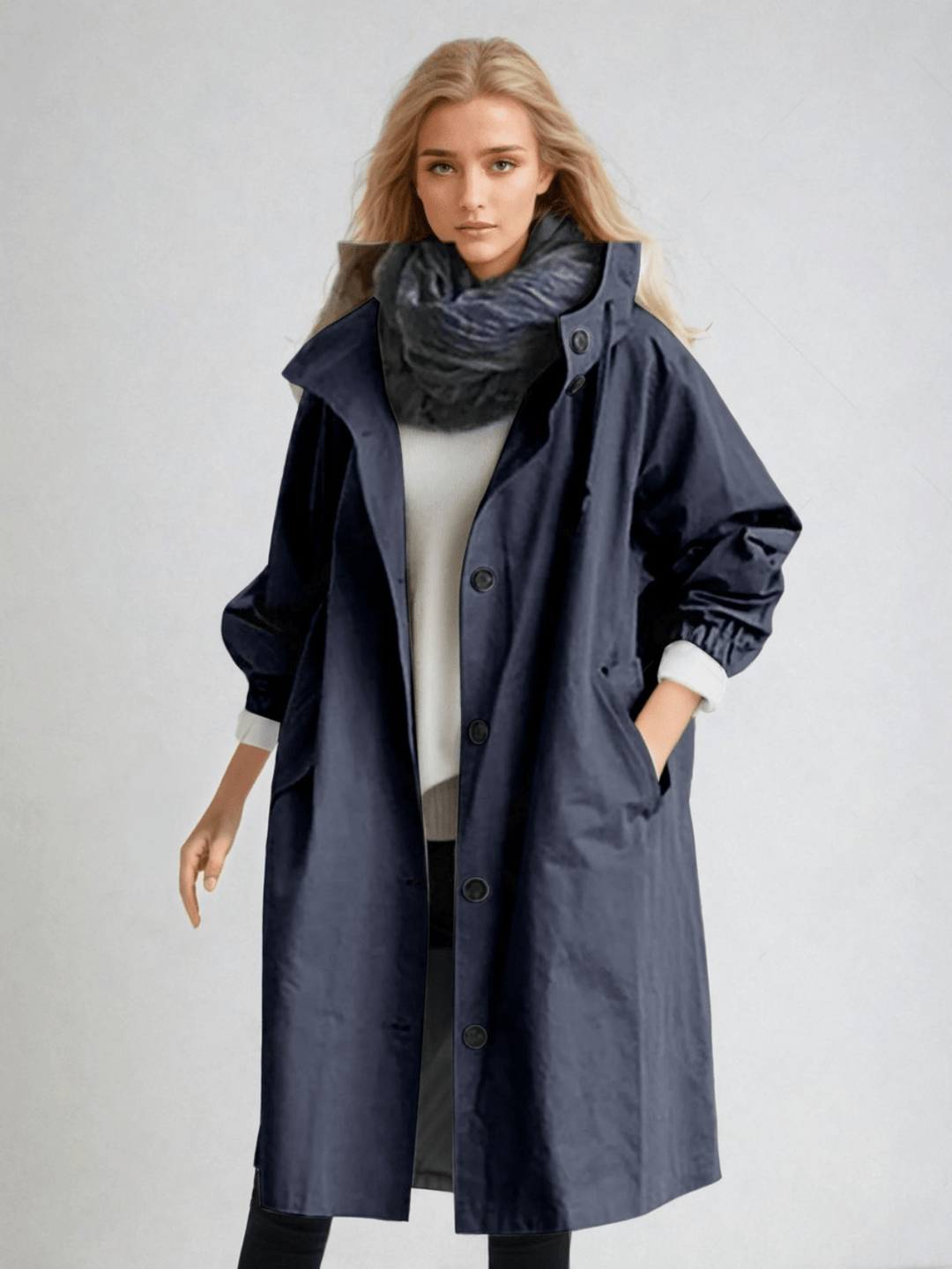 Damen Packable Regenjacke – Kapuzen-Wasserfester Mantel