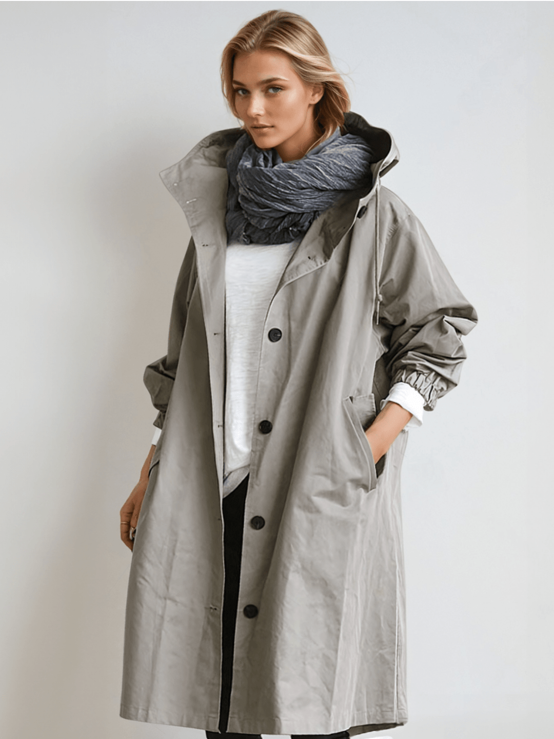 Damen Packable Regenjacke – Kapuzen-Wasserfester Mantel