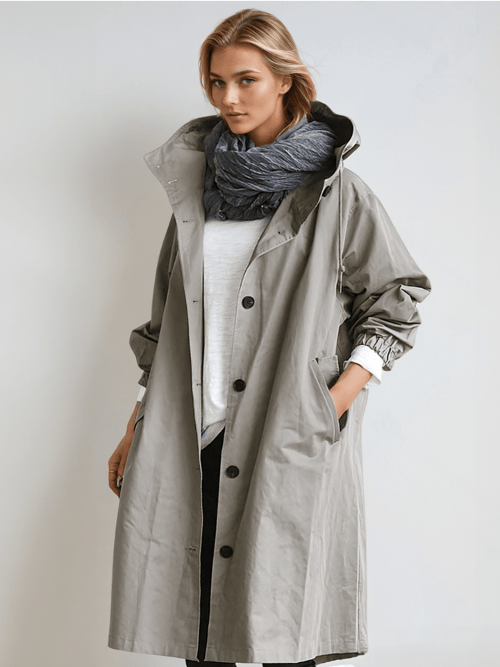 Damen Packable Regenjacke – Kapuzen-Wasserfester Mantel