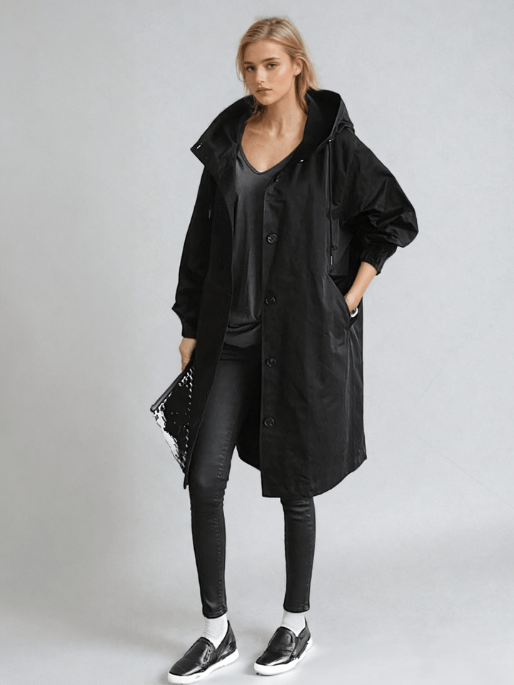 Damen Packable Regenjacke – Kapuzen-Wasserfester Mantel