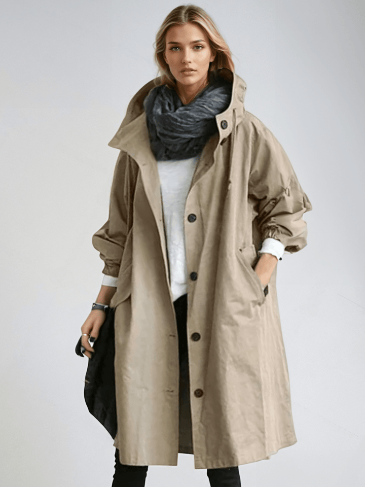 Damen Packable Regenjacke – Kapuzen-Wasserfester Mantel
