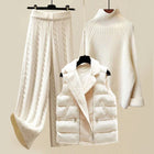 Damen Drei-Teile-Set aus weichem Stoff und vielseitigem Stil