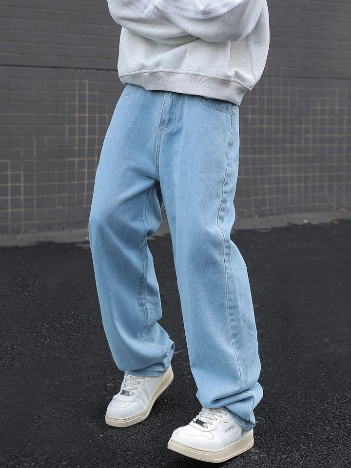 Herren Baggy Jeans | Weite Beinform mit Elastischem Bund