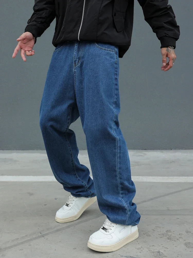 Herren Baggy Jeans | Weite Beinform mit Elastischem Bund