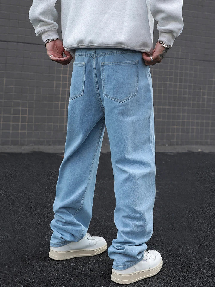 Herren Baggy Jeans | Weite Beinform mit Elastischem Bund