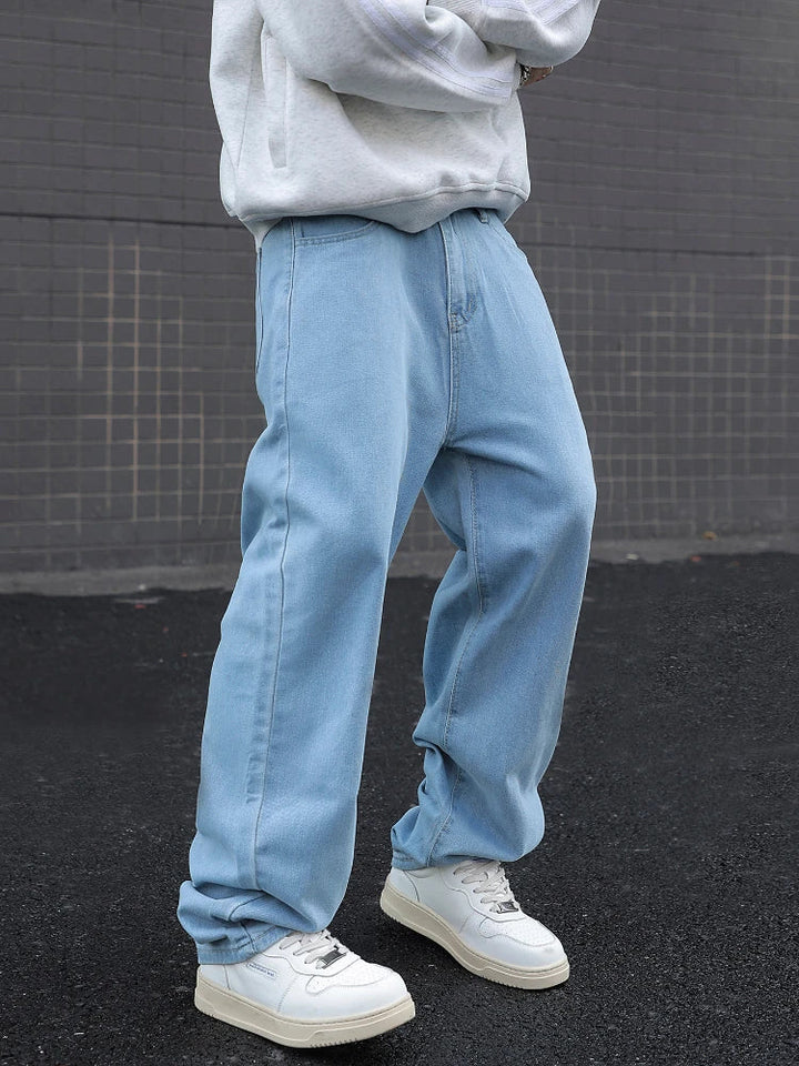 Herren Baggy Jeans | Weite Beinform mit Elastischem Bund