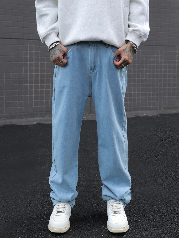 Herren Baggy Jeans | Weite Beinform mit Elastischem Bund