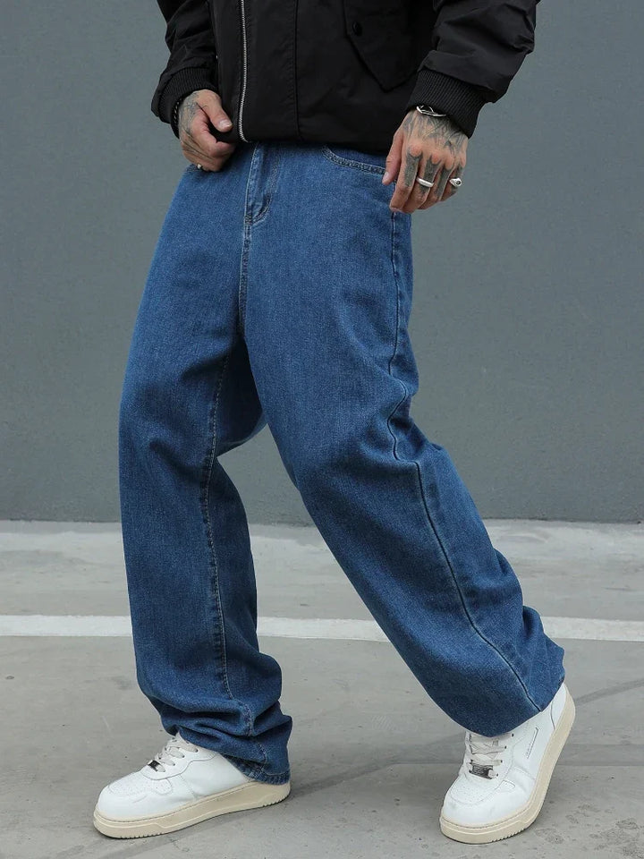 Herren Baggy Jeans | Weite Beinform mit Elastischem Bund